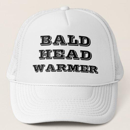BALD HEAD WARMER Funny Humorous Truckerkappe (Vorderseite)
