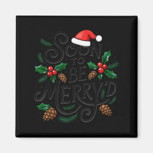 Bald Heiratet Weihnachten Verlobter Bräutigam Sant Magnet