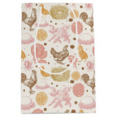 Bald hühnerflorales Muster Mittlere Geschenktüte (Vorderseite)