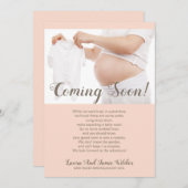 Bald ins Foto Schwangerschaft Ankündigung (Vorne/Hinten)