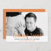 Bald ins Foto Schwangerschaft Ankündigung (Vorne/Hinten)