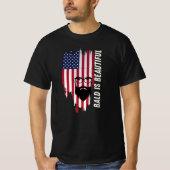 Bald Is Beautiful American Flag Man T-Shirt (Vorderseite)