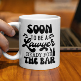 Bald ist ein Anwalt bereit für die Bar Law School Kaffeetasse