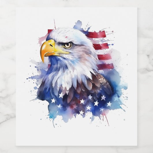 Bald ist eine schöne Flagge der USA Weinetikett (Einzelnes Label)