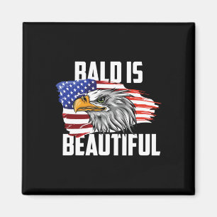 Bald ist schön 4. Juli Adle Patriotic Amerika Magnet