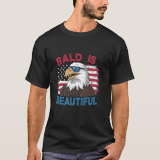Bald ist schön 4. Juli Cool Bald Adler Sun T-Shirt