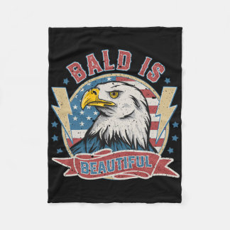 Bald ist schön 4. Juli Unabhängigkeitstag Bal Fleecedecke