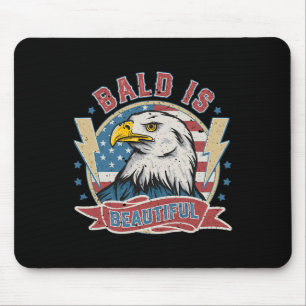 Bald ist schön 4. Juli Unabhängigkeitstag Bal Mousepad