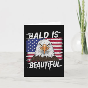 Bald ist schön Patriotische Männer Frauen Funny Ba Karte