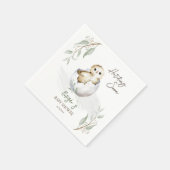 Bald kleine Vogelfederdusche Serviette (Ecke)