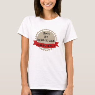 Bald kommen Baby-Mitteilungs-Mutterschafts-T - T-Shirt