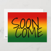 BALD KOMMEN - Der jamaikanische Dialekt Postkarte (Vorne/Hinten)