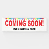 Bald kommen farbenfrohe Flaggen Zeichen Banner (Horizontal)