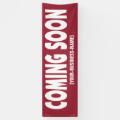Bald kommen Geschäfts-Öffnungs-Zeichen-Fahne Banner (Vertikal)