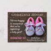 Bald kommen Kinderschuhe | Schwangerschaftsankündi Ankündigung (Vorne/Hinten)