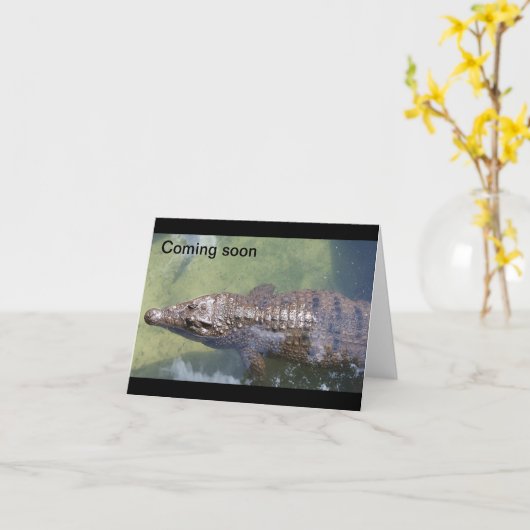 Bald kommt Alligator Karte (Gelbe Blume)