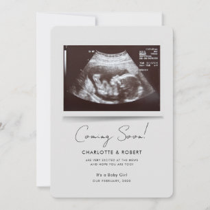 Bald kommt Baby Scan Schwangerschaft Ankündigung