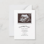 Bald kommt das ultron Foto Schwangerschaft Baby Mitteilungskarte (Vorderseite)