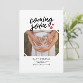 Bald kommt die Baby Girl Pregnancy Ankündigung (Stehend Vorderseite)