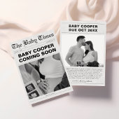 Bald kommt die Funny Newspaper Pregnancy Ankündigung