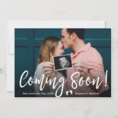 Bald kommt die Schwangerschaftsankündigungskarte d Einladung (Vorderseite)
