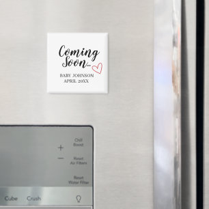 Bald Kommt Neues Baby Ankündigung Magnet