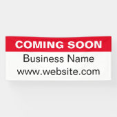 Bald kommt Red Black & White New Business Banner (Horizontal)