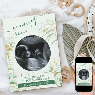 Bald kommt ultrasound Foto Elegant Foliage Ankündigung