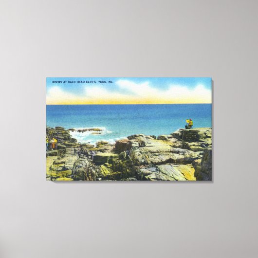 Bald Kopf Cliffs View the Rocks and Surf Leinwanddruck (Vorderseite)