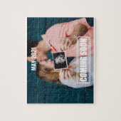 bald lustige Baby-/Geburtsankündigung schwanger Puzzle (Vertikal)