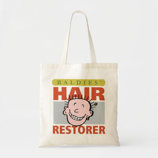 Bald Man Geschenk. Baldies Hair Restorer Tragetasche (Vorne)