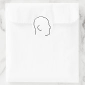 Bald Man (oder Frau) Runder Aufkleber (Tasche)