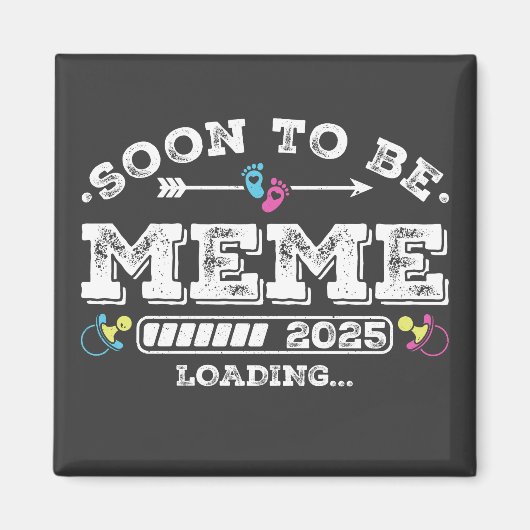 Bald Meme 2025 Ladequadrat Magnet (Vorne)