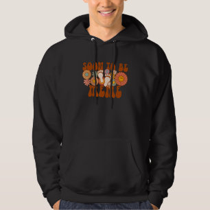 Bald Meme Groovy Schwangerschaft Geschlechterankün Hoodie