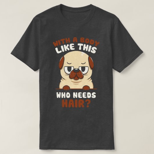 Bald Mops Funny Dog von Tobe Fonseca T-Shirt (Design vorne)