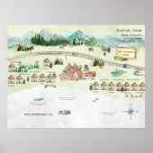 Bald Mountain Camps | Reiseroute Karte Poster (Vorne)