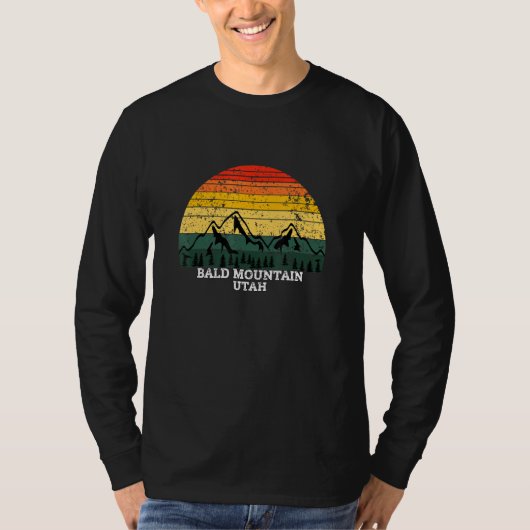 Bald Mountain Utah Retro Vintag T-Shirt (Vorderseite)