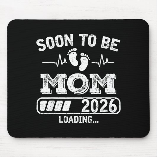 Bald Mutter 2026 Funny Schwangerschaftsankündigung Mousepad (Vorne)