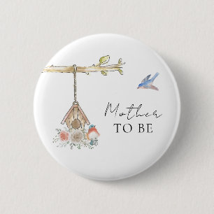 Bald Mutter Schlüpft Bald Vogel Nest Baby-Party Button