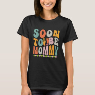 Bald Mutter werdende süße Retro-Schwangerschaftsan T-Shirt