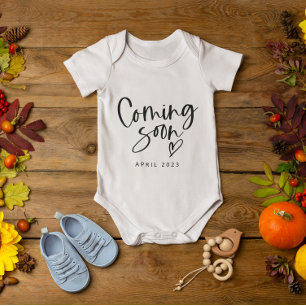 Bald neue Baby Ankündigung Unisex Strampler