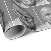 Bald Old Man on Gray Geschenkpapier (Rolleneckpunkt)