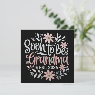 Bald Oma est 2026 Schwangerschaftsankündigung Einladung