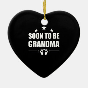 Bald Oma Schwangerschaftsankündigung Enthüllung Keramik Ornament