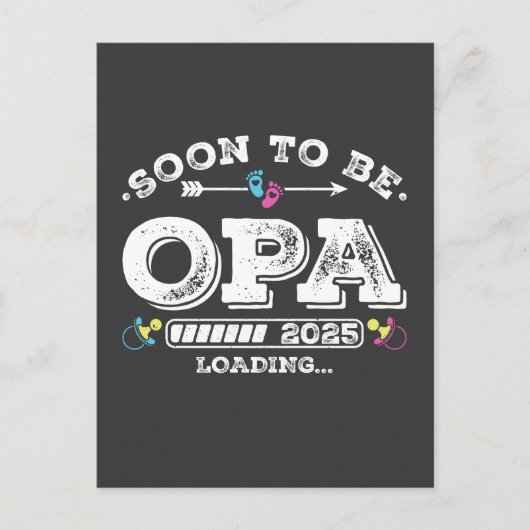 Bald Opa 2025 Loading Postkarte (Vorderseite)