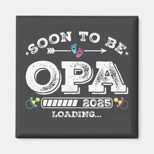Bald Opa 2025 Loading Square Magnet