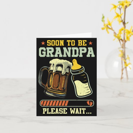 Bald Opa Est 2025 Schwangerschaftsankündigung Karte (Gelbe Blume)