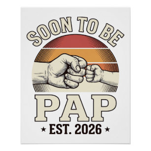 Bald Papa 2026 Vintage Baby Faustschlag-Design_ Poster