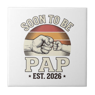 Bald Papa 2026 Vintage Baby Fist Bump Design_ Fliese