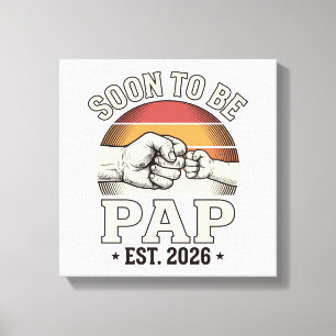 Bald Papa 2026 Vintage Baby Fist Bump Design_ Leinwanddruck